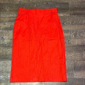 New‎ York & Company Vibrant Red Pencil Skirt Size 8 NEW Holiday Colorful Sexy